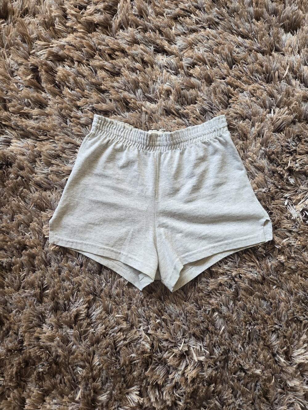 Soffe Light Grey Heather Elastic-Waist Women’s Lounge Shorts
